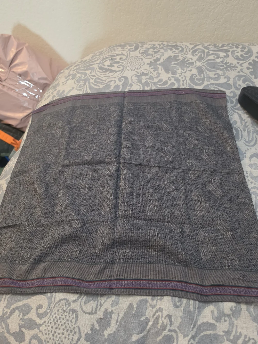 Vintage Balenciaga Paisley Scarf 17x17